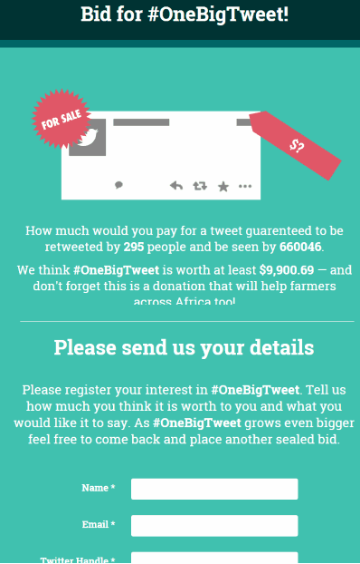 Bid for #OneBigTweet!