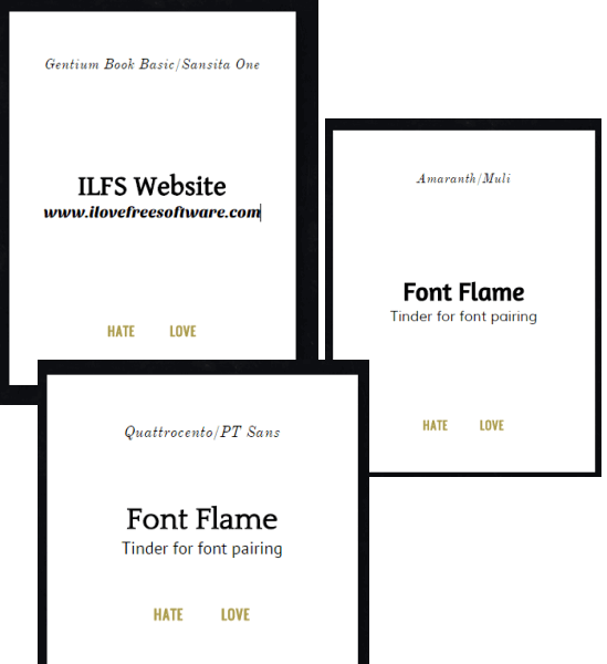 Font Flame- pair fonts with custom text