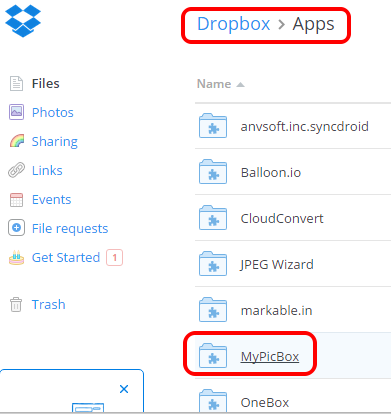 MyPicBox folder