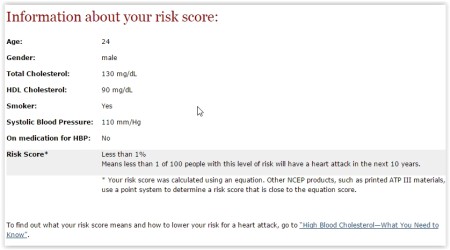 heart attack risk calculator