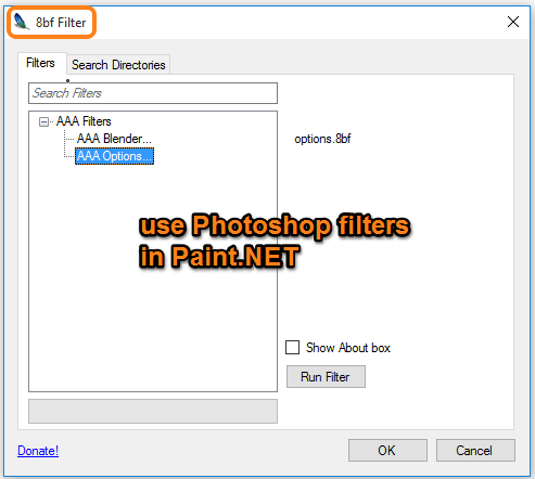 Paint.NET 8bf filter plugin- interface
