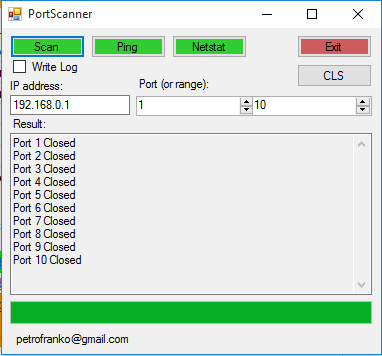 PortScanner- interface