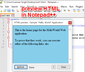 How To Preview HTML in Notepad++