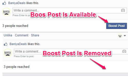 Remove Facebook Boost Post Button In Facebook