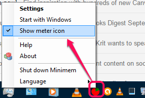 Show meter icon