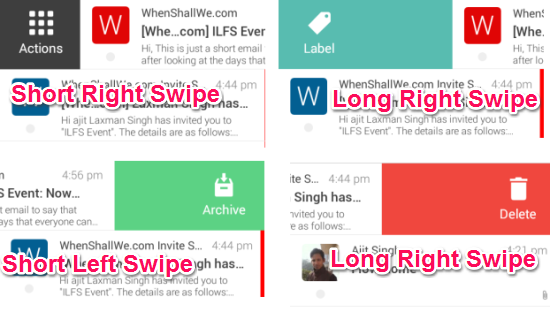 Swipe Gestures