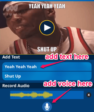 add text and voice