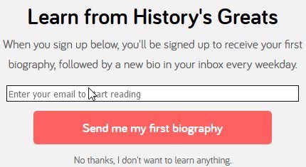 biography daily signup