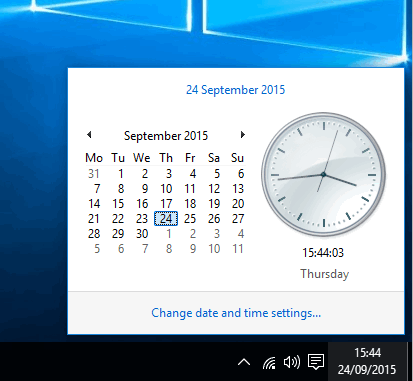 bring back old classic clock in Windows 10