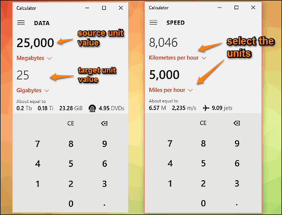 calculator unit converter