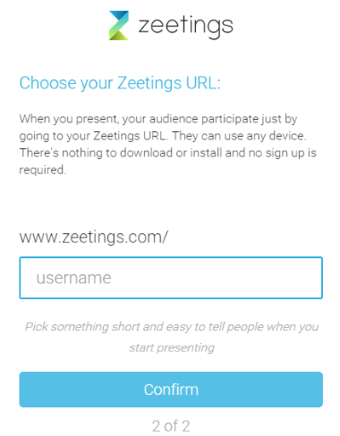 choose a Zeetings URL