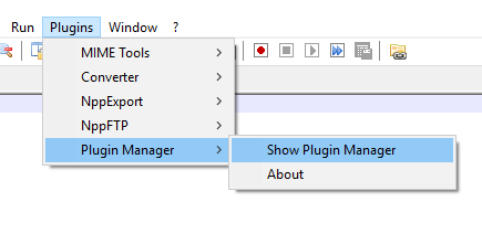 click on Show Plugin Manager option