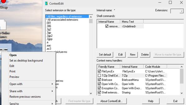 context menu customizer extensions windows 10 1