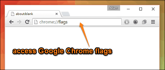 google chrome access flags