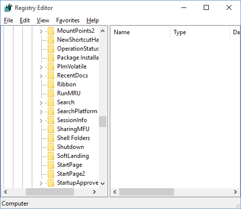 registry editor