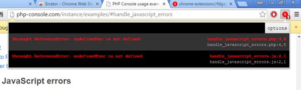 javascript error notifier extensions chrome 2