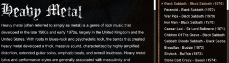 map of metal genre description