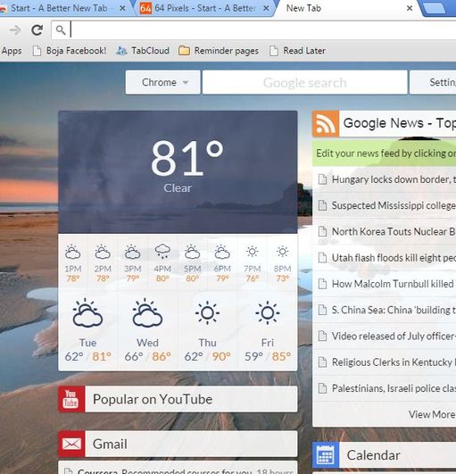 new tab weather forecast extensions chrome 1