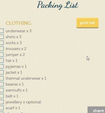 packing list home1