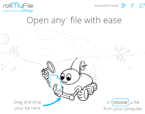 rollMyFile- homepage