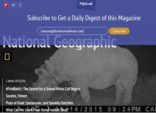 subscribe to get daily digest of your magazine