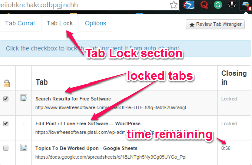 tab lock