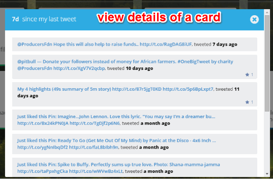 view details related to a card