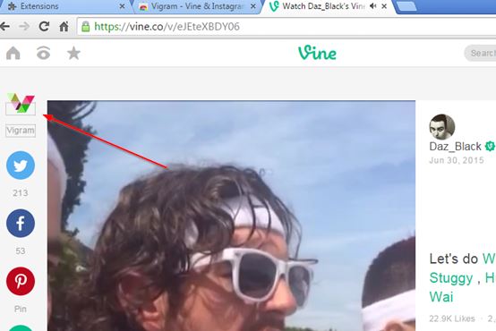 vine extensions chrome 3