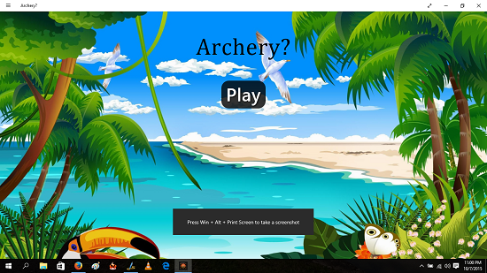Archery Main Screen