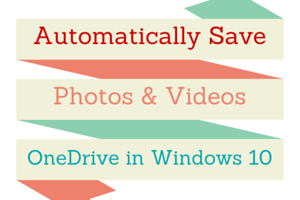 Automatically Save photos and videos to OneDrive
