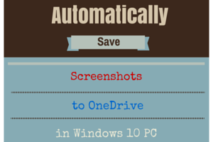 Automatically save screenshots to OneDrive