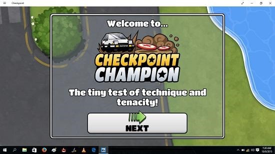 Checkpoint Champion main screen