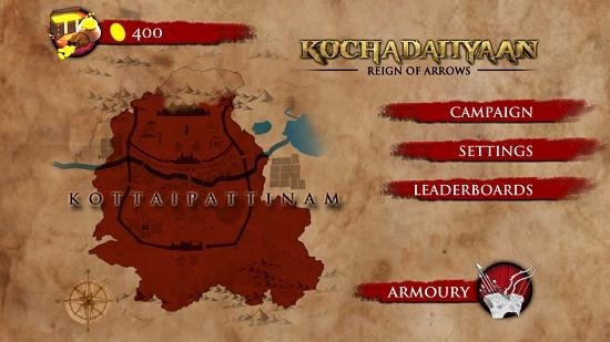 Kochadaiiyaan The Legend reign of arrows select game mode