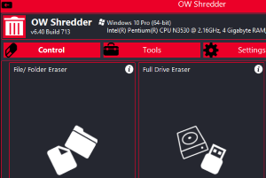 OW Shredder- free file shredder