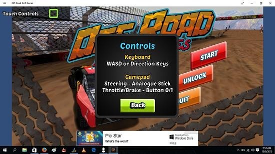 Off Road Drift Series Controls