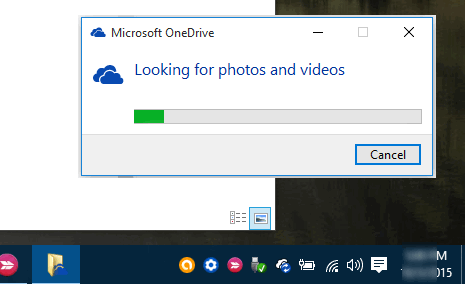 OneDrive looking for photos and videos