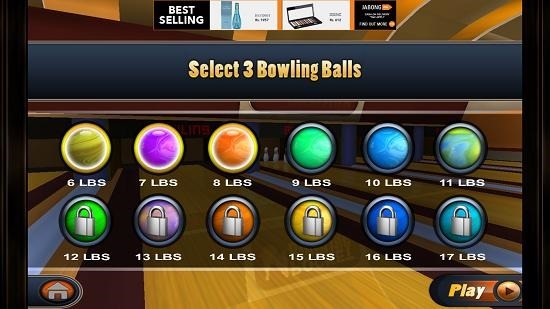 Pocket Bowling 3D select ball