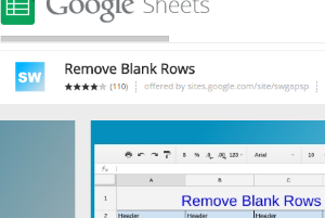 Remove Blank Rows- Google Sheets add-on