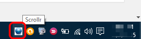 Scrollr system tray icon