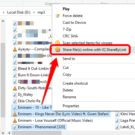 access right click context menu