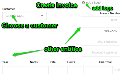 create a invoice