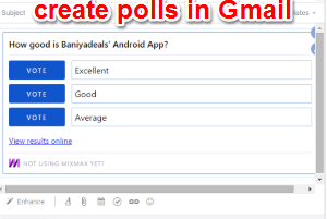 create polls in Gmail using Mixmax Chrome extension