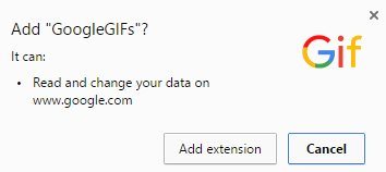 googlegifs adding to chrome