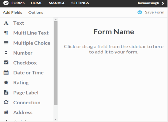 online form builder to quickly create forms