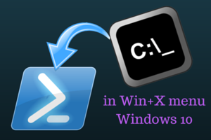 replace Command Prompt with PowerShell in Win+X menuWindows 10