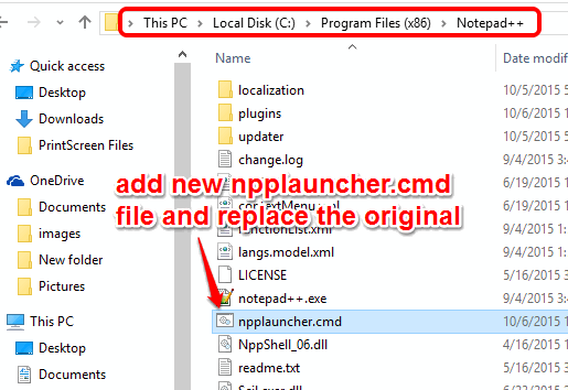 replace the original npplauncher.cmd file with new file