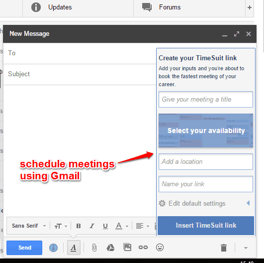 schedule meetings using your Gmail account