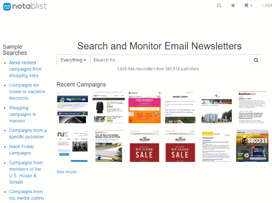 search for newsletters