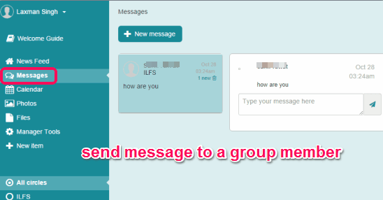 send message to a group member