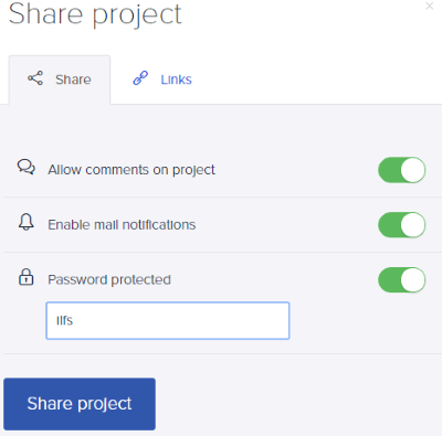 set permissions before sharing a project